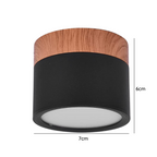 Panel Decorativo Sobrepuesto Negro Y Madera 6W Neutro 4000K