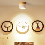Panel Decorativo Sobrepuesto Blanco Y Madera 6W Frio 6000K