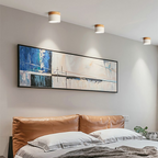 Panel Decorativo Sobrepuesto Blanco Y Madera 6W Frio 6000K