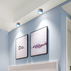 Panel Decorativo Sobrepuesto Azul Y Madera 6W Frio 6000K