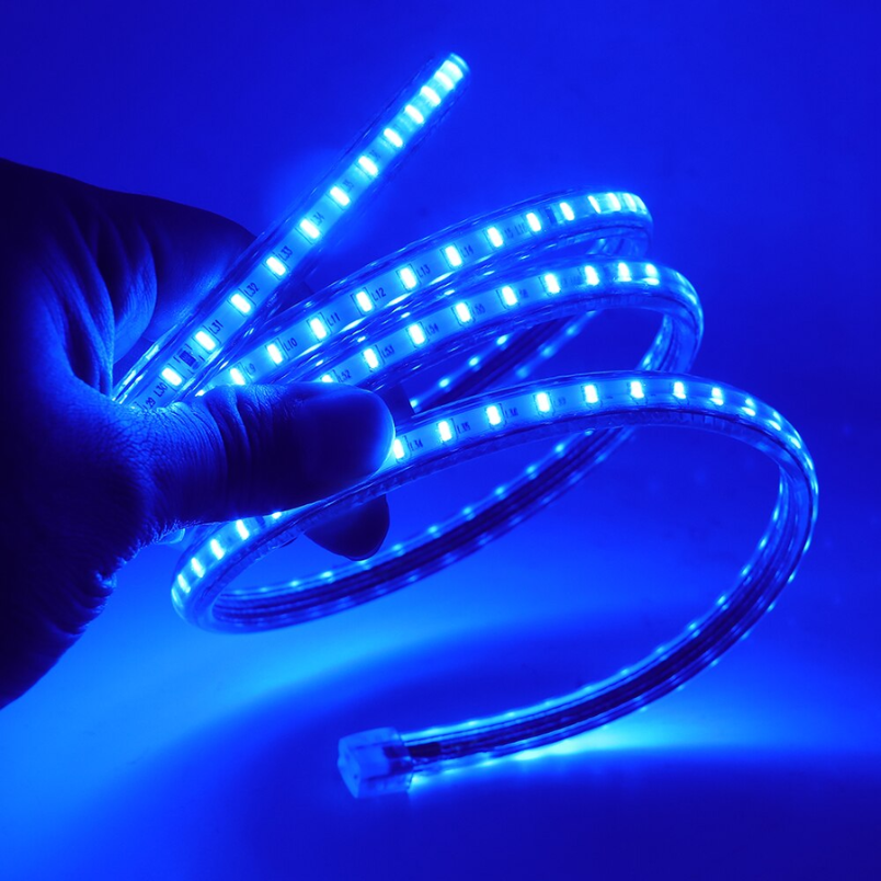 Cinta LED Azul 2835 Con Adhesivo Interior Exterior Corte Cada 10Cm