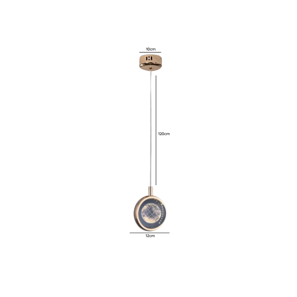 Lampara De Techo 10Cm Modelo Skilar Mapamundi