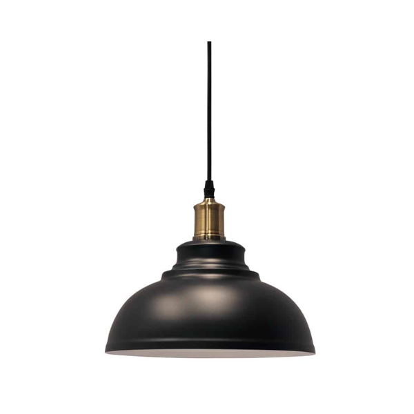 Lampara De Techo Negra Porta Ampolleta E27 Modelo Pollux