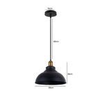 Lampara De Techo Negra Porta Ampolleta E27 Modelo Pollux