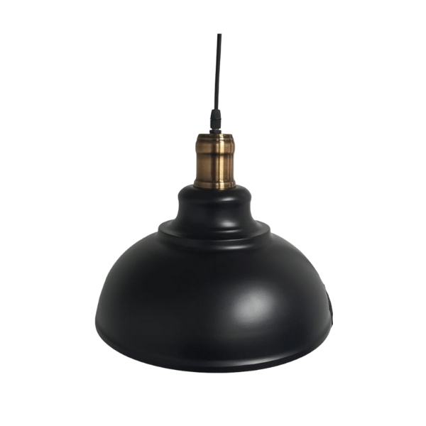 Lampara De Techo Negra Porta Ampolleta E27 Modelo Pollux
