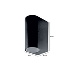 Aplique Led Doble Gris Porta GU10 Exterior IP54 Modelo Kapelle Redondo
