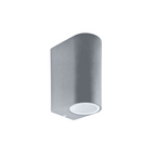 Aplique Led Doble Gris Porta GU10 Exterior IP54 Modelo Kapelle Redondo
