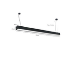 Lineal Negro Ahorrador 20W Frio 6000K Modelo Alnilam