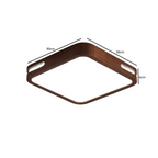 Lampara LED Moderna Cuadrado Sobrepuesta 24+24W 300Mm Madera Oscura 3000K-4000K-6000K