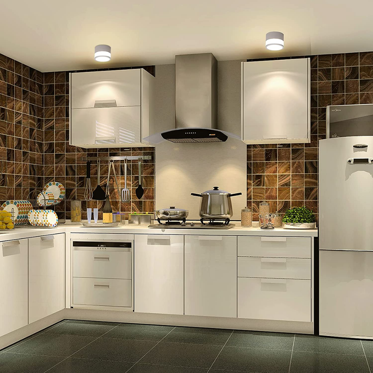 Panel Decorativo Sobrepuesto Blanco Moderno 7W