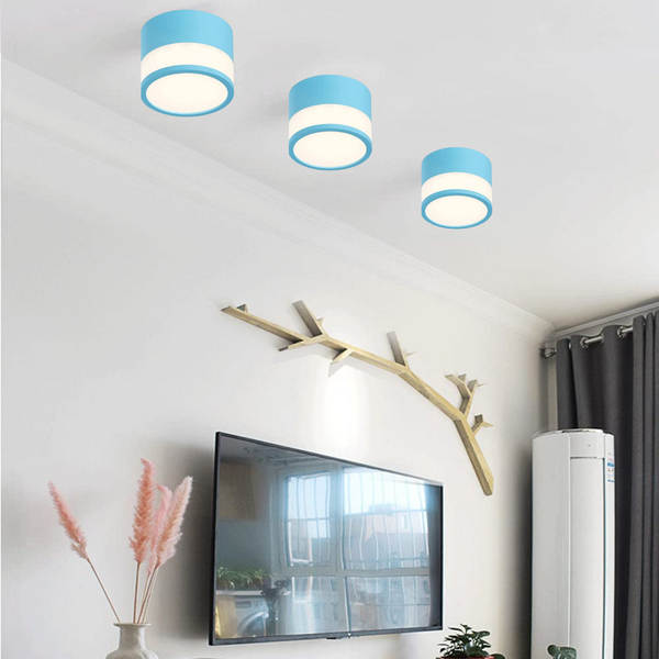 Panel Decorativo Sobrepuesto Azul Moderno 7W