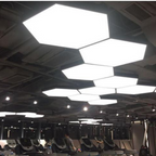 Lampara LED Moderna Colgante 36W 600Mm Negra 6000K Modelo Hexagono Cerrado Sudeep