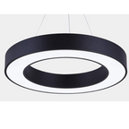 Lampara LED Moderna Colgante 36W 600Mm Negra 6000K Modelo Redonda Abierta Svetla