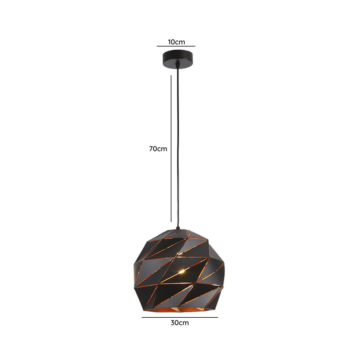 Lampara De Techo Negra Porta Ampolleta E27 Modelo Nasti