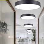 Lampara LED Moderna Colgante 36W 600Mm Negra 6000K Modelo Redonda Cerrada Svetla