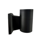 Aplique LED Exterior Negro Modelo Kapelle Cilindro Ip54 Simple Porta Gu10