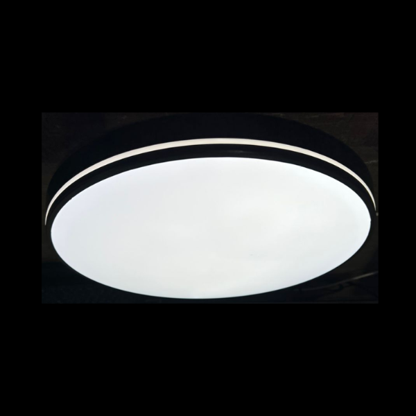 Lampara LED Moderna Redonda Sobrepuesta 36W 400Mm Negra 3000K-4000K-6000K Modelo Takoda