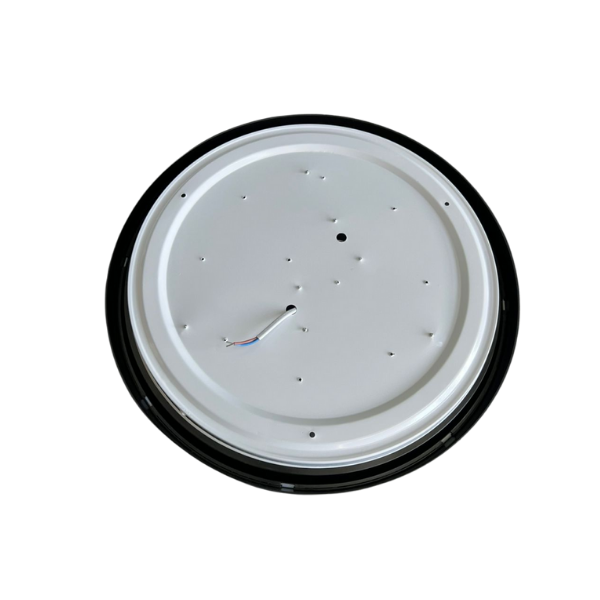 Lampara LED Moderna Redonda Sobrepuesta 36W 400Mm Negra 3000K-4000K-6000K Modelo Takoda