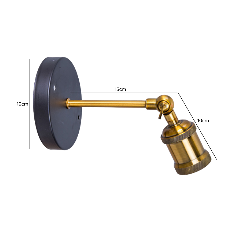 Aplique Bronce con porta ampolleta E27