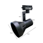 Foco Monofasico Negro Porta Ampolleta E27 Modelo Haedi