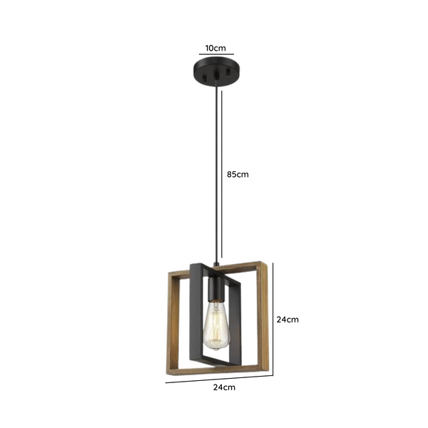 Lampara De Techo Porta Ampolleta E27 Modelo Chara Ii