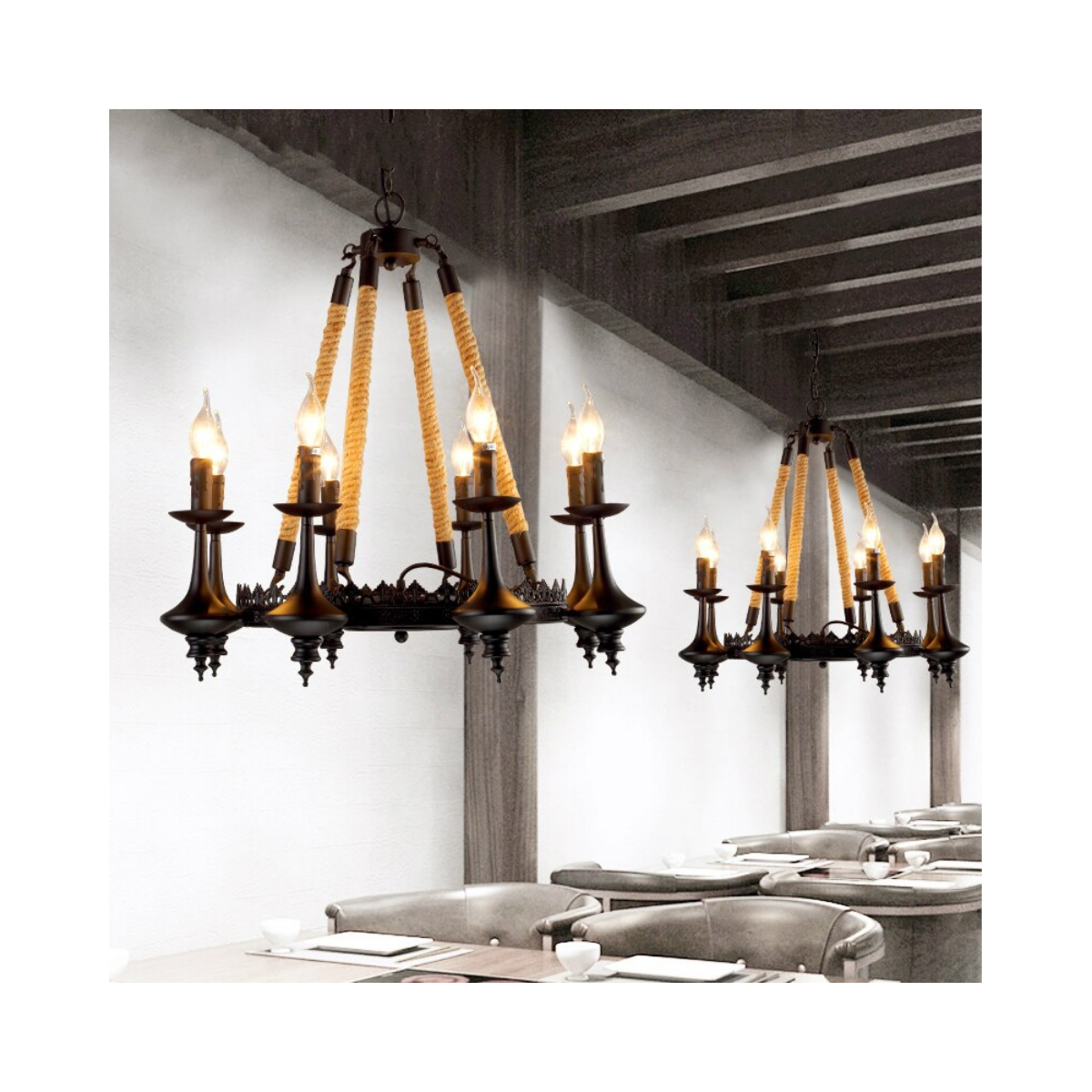 Lampara De Techo Porta Ampolleta 8 Soquetes E14 Modelo Persei