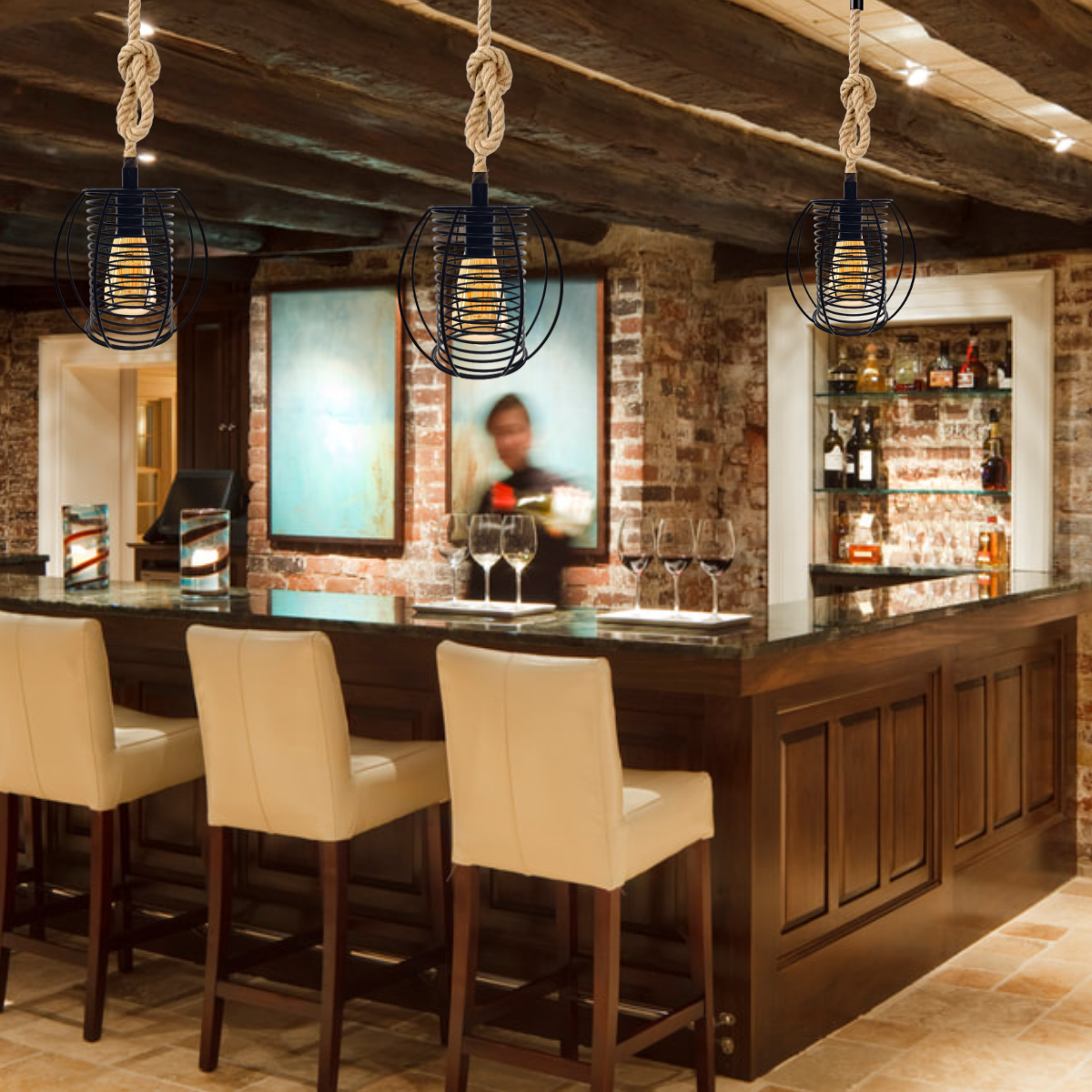 Lampara De Techo Porta Ampolleta E27 Modelo Yute Albali