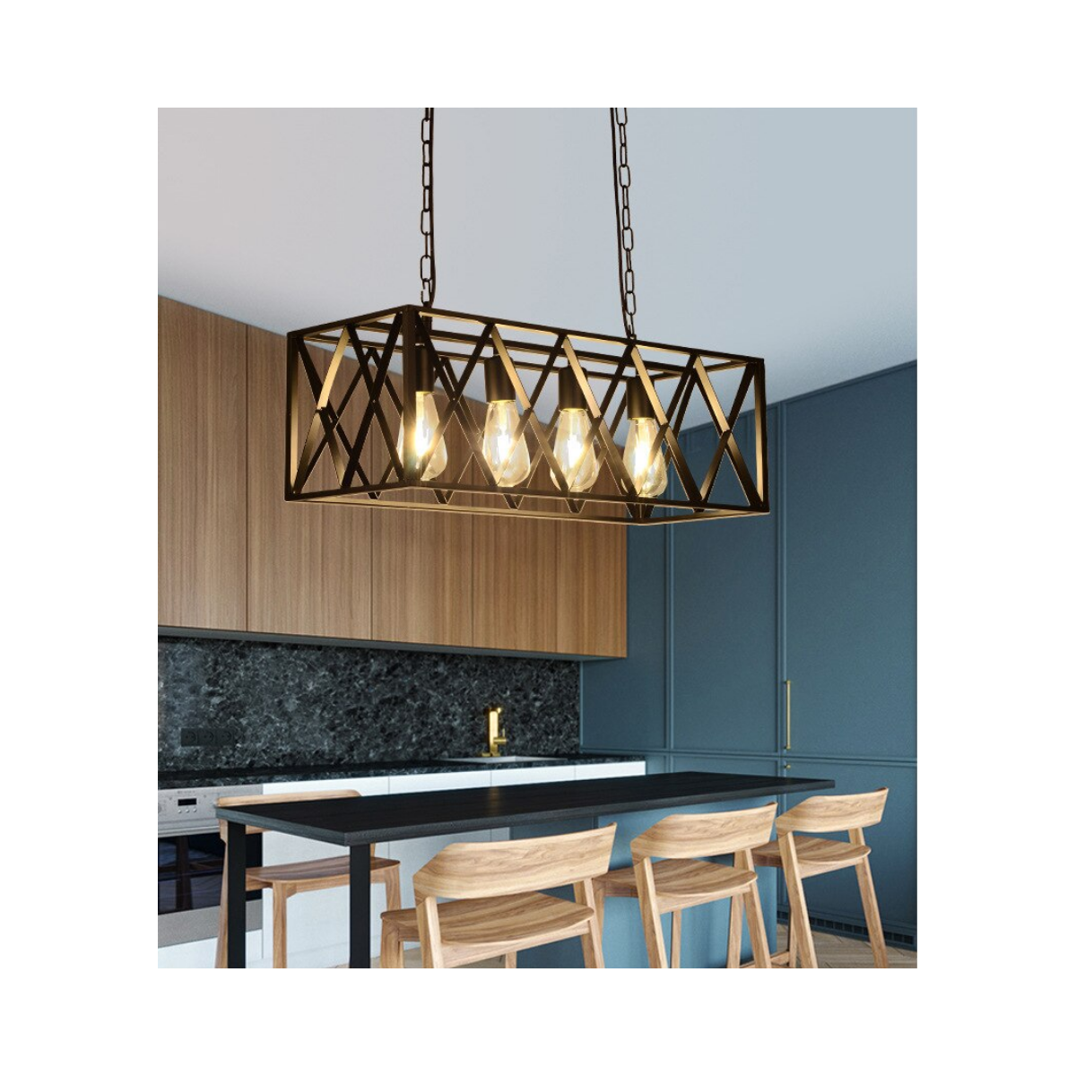 Lampara De Techo Porta Ampolleta 4 Soquetes E27 Modelo Kuma