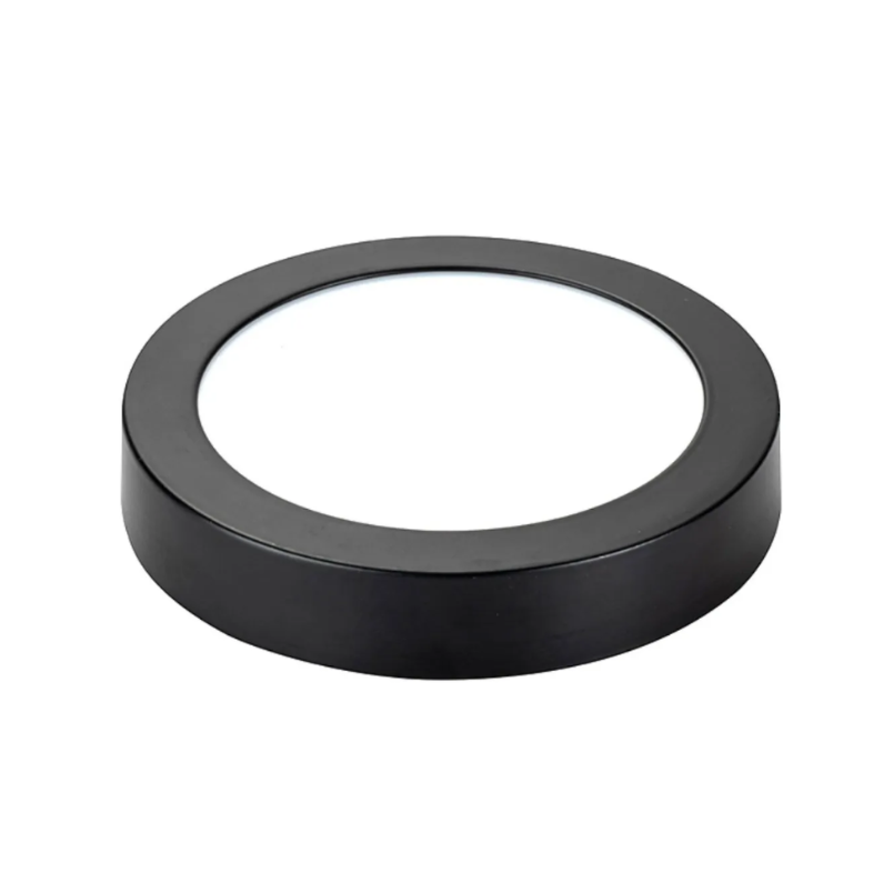 Panel Sobrepuesto Bio Negro Redondo 6W