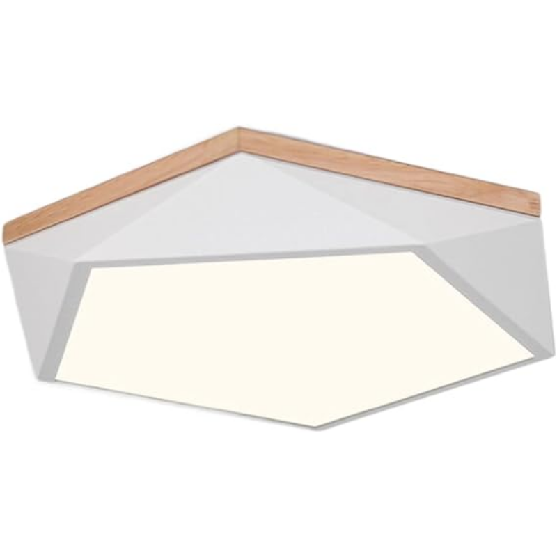 Lampara LED Moderna Pentagono Sobrepuesta 36+36W 400Mm Blanco 3000K-4000K-6000K Modelo Ukdah