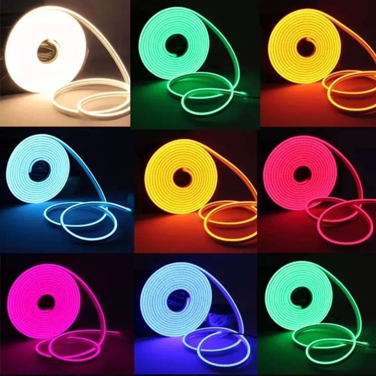 Cinta Neon 12V RGB Simple Interior Exterior Corte Cada 3Cm