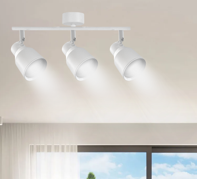Foco Porta GU10 Triple Blanco Sobrepuesto LED Modelo Híades
