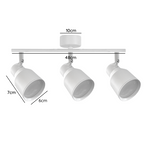 Foco Porta GU10 Triple Blanco Sobrepuesto LED Modelo Híades