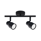 Foco Porta GU10 Doble Negro Sobrepuesto LED Modelo Híades