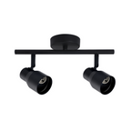Foco Porta GU10 Doble Negro Sobrepuesto LED Modelo Híades