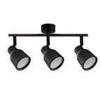 Foco Porta Gu10 Triple Negro Sobrepuesto LED Modelo Híades