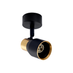 Foco Porta GU10 Negro-Dorado Sobrepuesto LED Modelo Híades