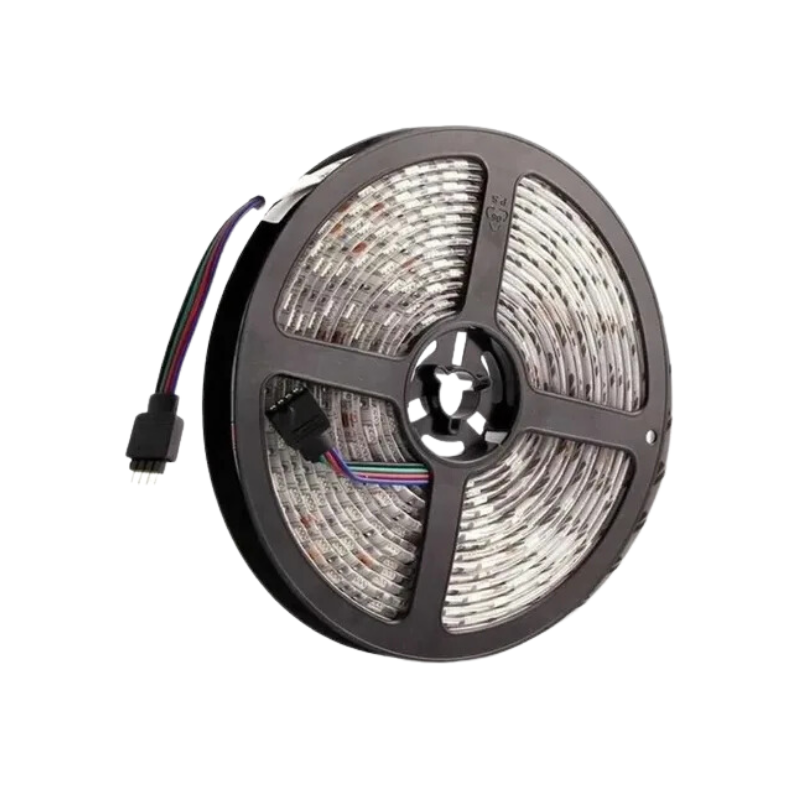 Cinta 24V 5050 14W/M Ip20 60LED/Mt RGB Con Adhesivo 5 Metros
