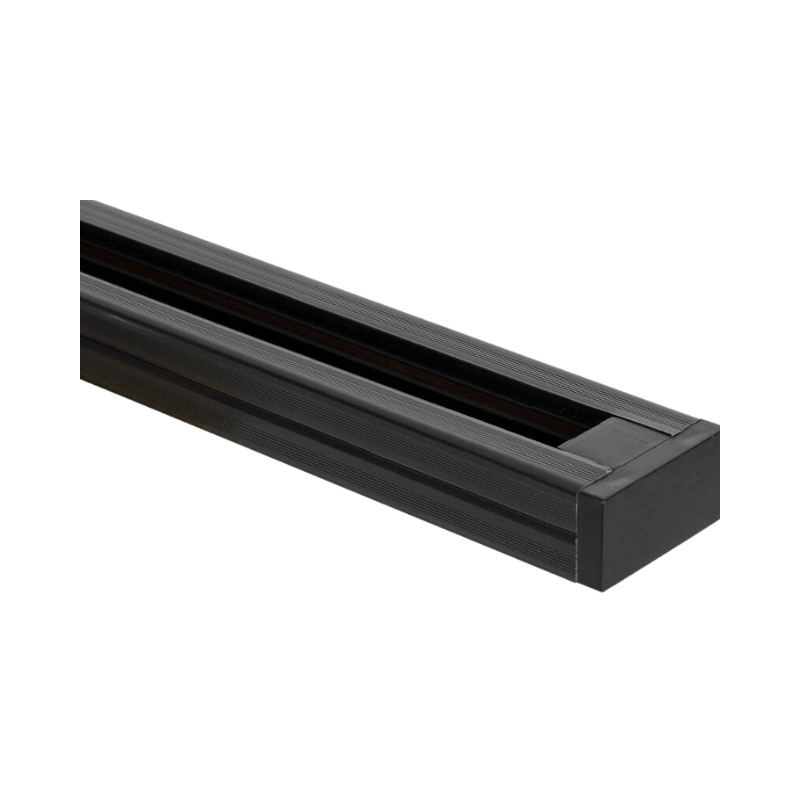 Riel Monofasico 1 Metro Negro Modelo Paladio