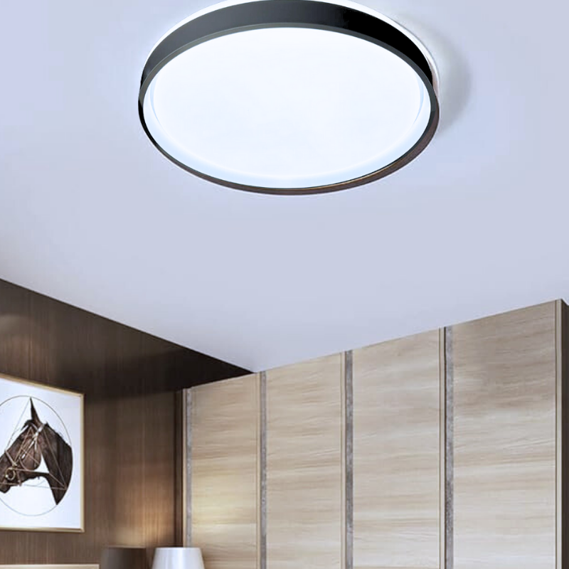 Lampara LED Sobrepuesta C/Control 48+48W Negra Taurus I 3000K-4000K-6000K