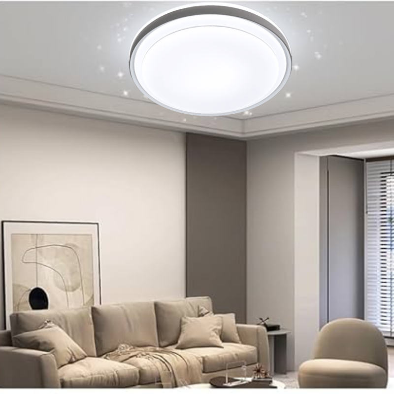 Lampara LED Sobrepuesta C/Control 48+48W Gris Taurus Iii 3000K-4000K-6000K