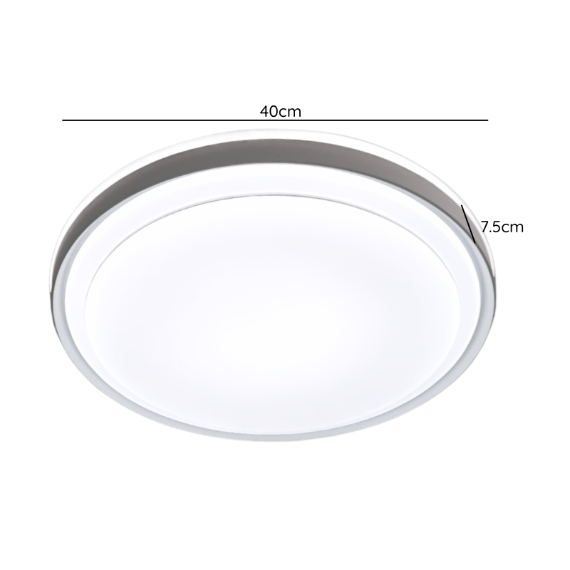 Lampara LED Sobrepuesta C/Control 48+48W Gris Taurus Iii 3000K-4000K-6000K