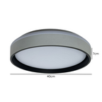 Lampara LED Sobrepuesta 42+42W Negra Aste 3000K-4000K-6000K