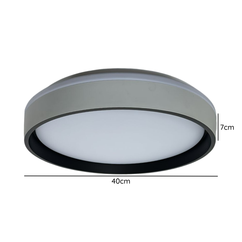Lampara LED Sobrepuesta 42+42W Negra Aste 3000K-4000K-6000K