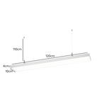 Lineal Blanco Abs 1200X100X40 48W 3000K Modelo Algol