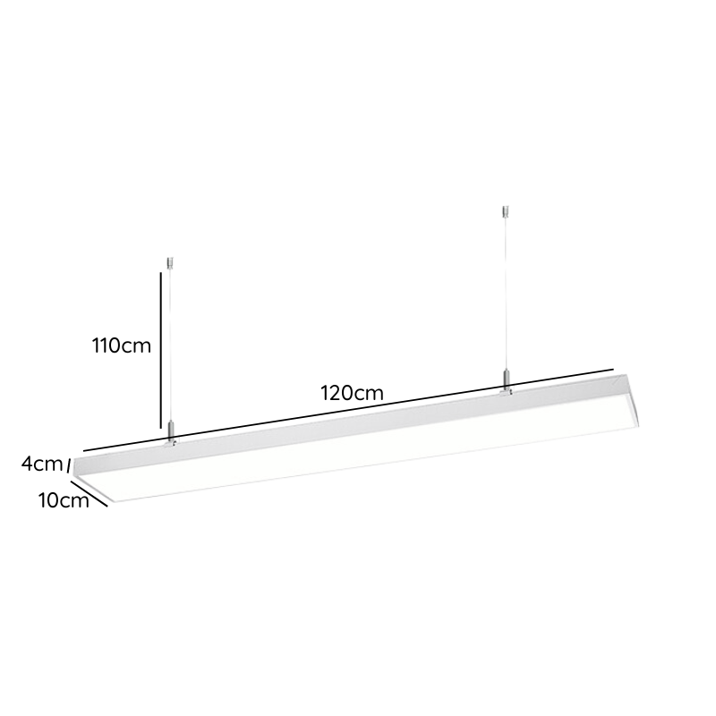 Lineal Blanco Abs 1200X100X40 48W 3000K Modelo Algol
