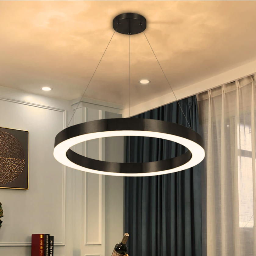 Lampara LED 42W Colgante 3000K Modelo Brihaspati Redonda Abierta