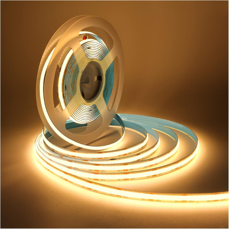 Cinta 12V Cob 12W/M Ip20 8Mm 3000K C/Adhesivo 5Mt