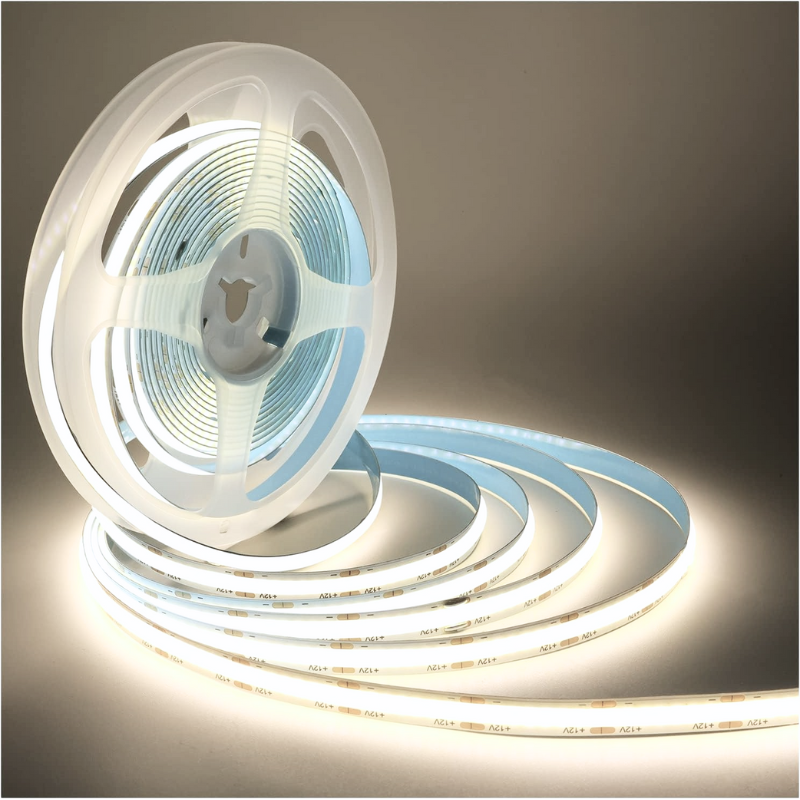 Cinta 24V Cob 12W/M Ip20 8Mm 4000K C/Adhesivo 10Mt