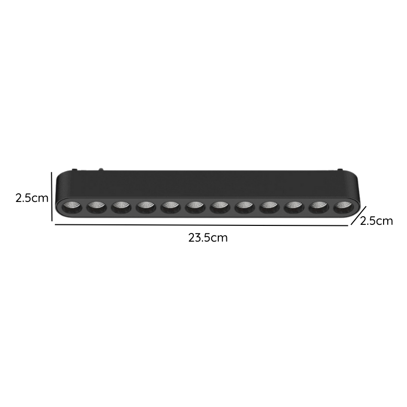 Foco Riel Magnetico 12W 48V 24° 4000K Modelo Cygnus